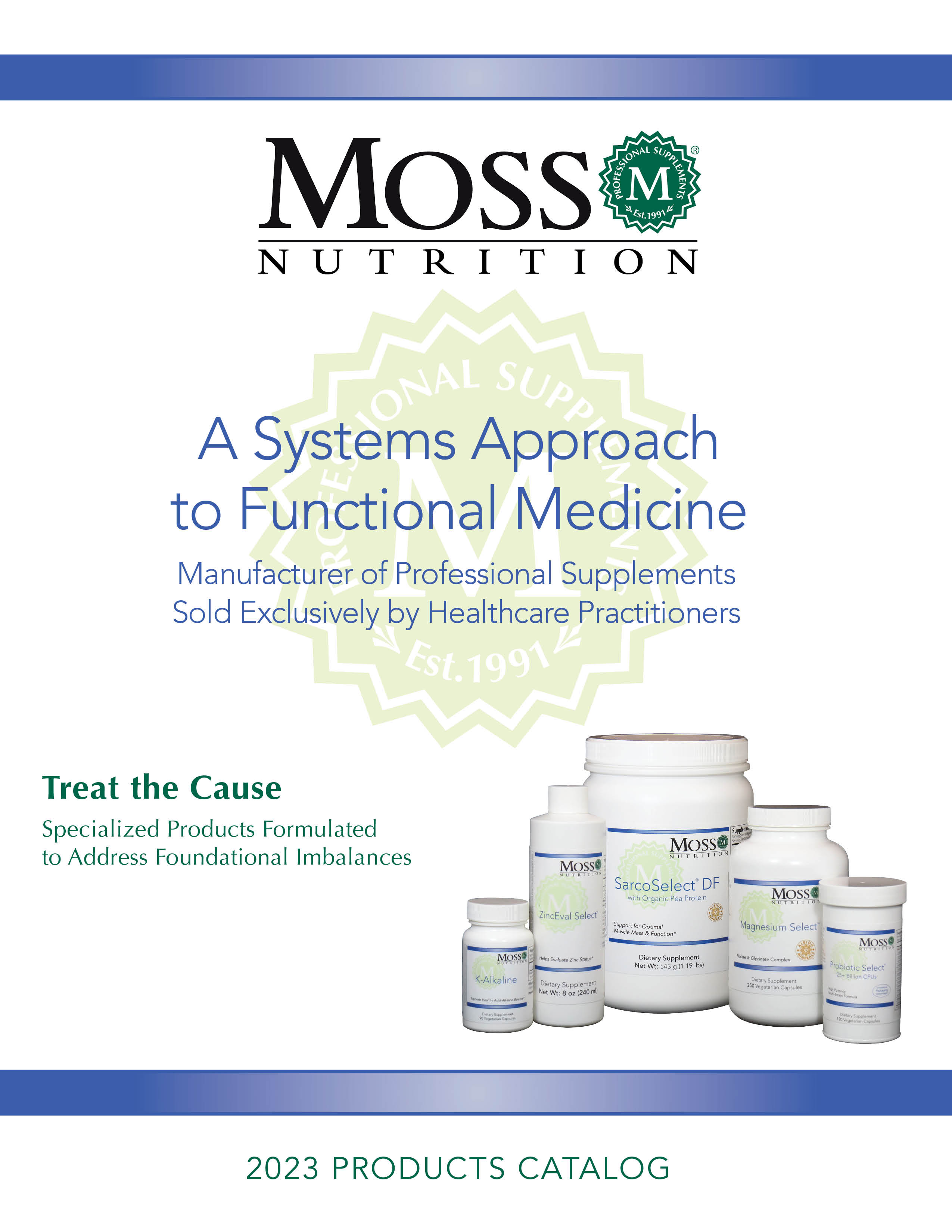 Moss Nutrition Catalog 2023 Cover
